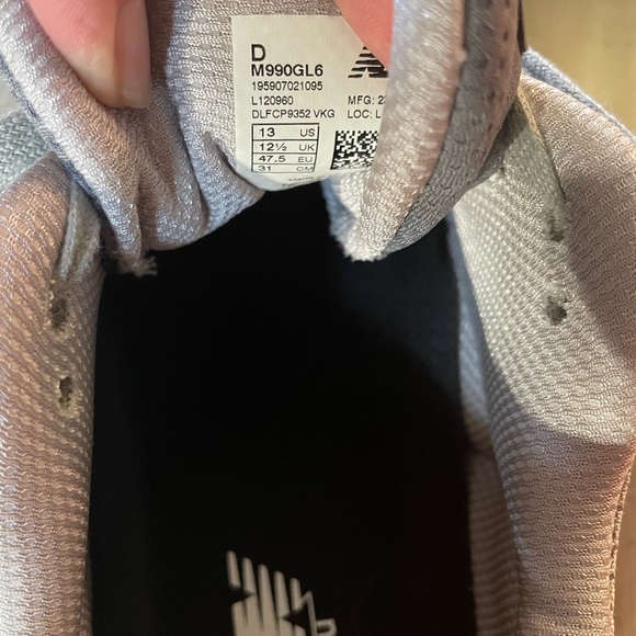 Men’s gray New Balance 990v6 size 13 D - Picture 4 of 6